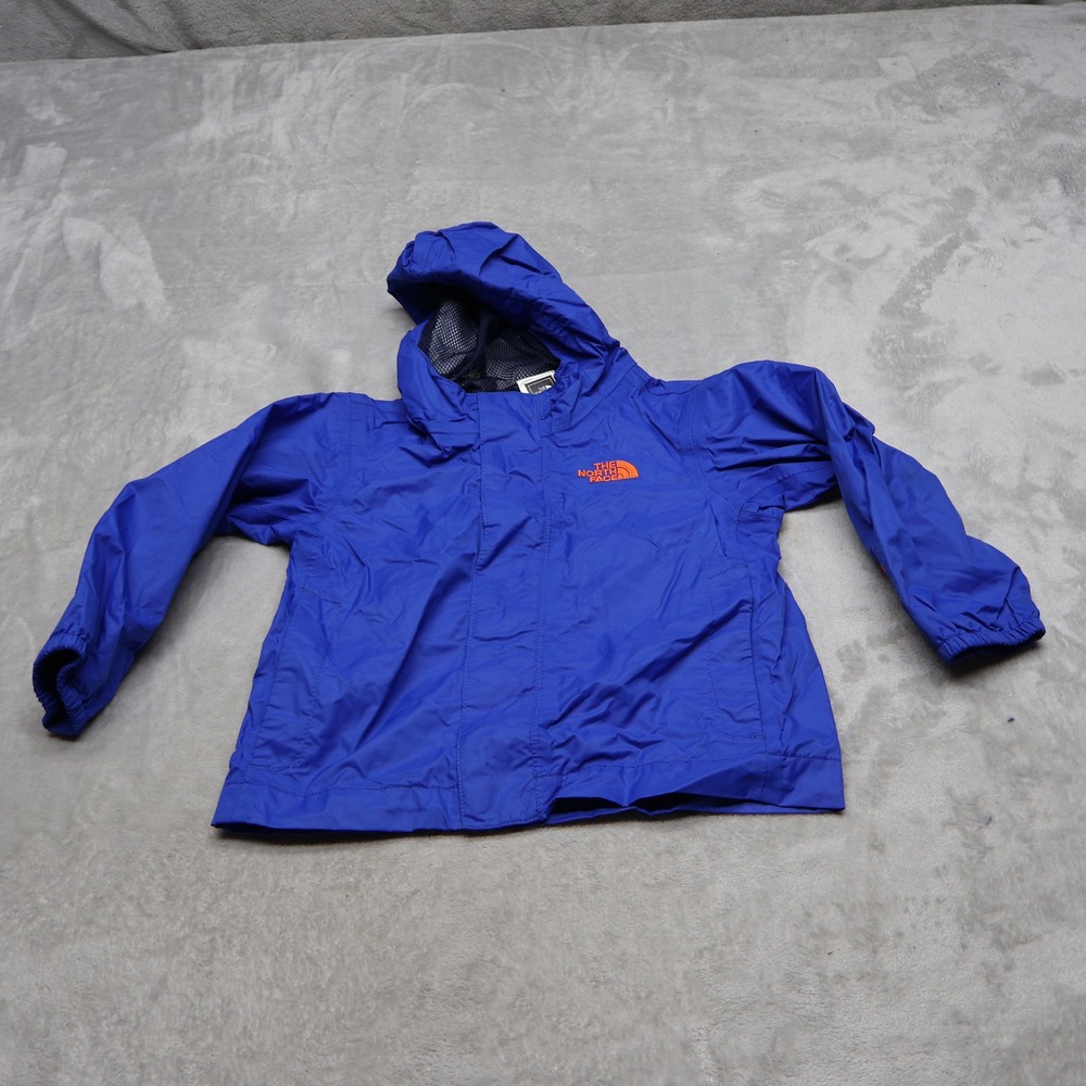 North Face Jacket Toddler 2T Blue Mesh Lined Full Zip Hood Waterproof Wind Rain